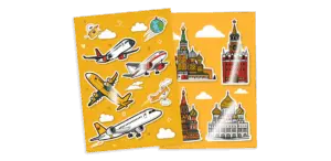 Изготовление стикеров с ламинацией