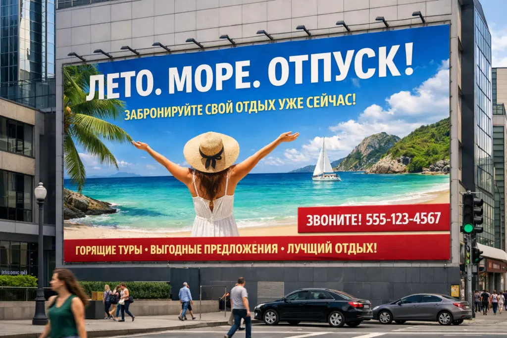 Наружная печать: что это такое, где используется и какие материалы применяются - картинка