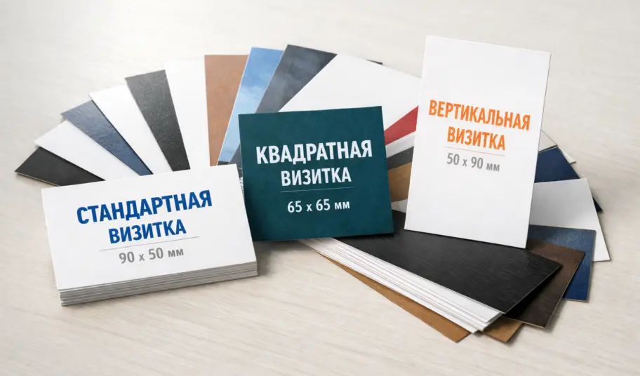 Размер визитки: стандартные и нестандартные форматы для бизнеса