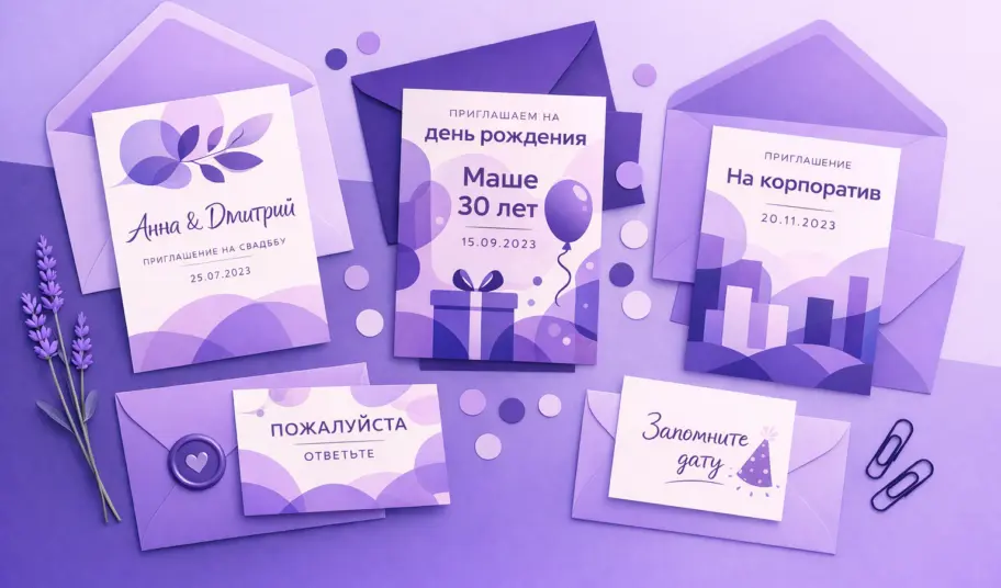 Приглашение: как оформить и напечатать стильные приглашения для любого события