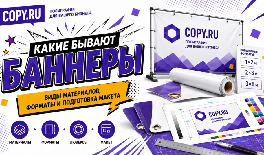 Какие бывают баннеры: виды материалов, форматы и подготовка макета