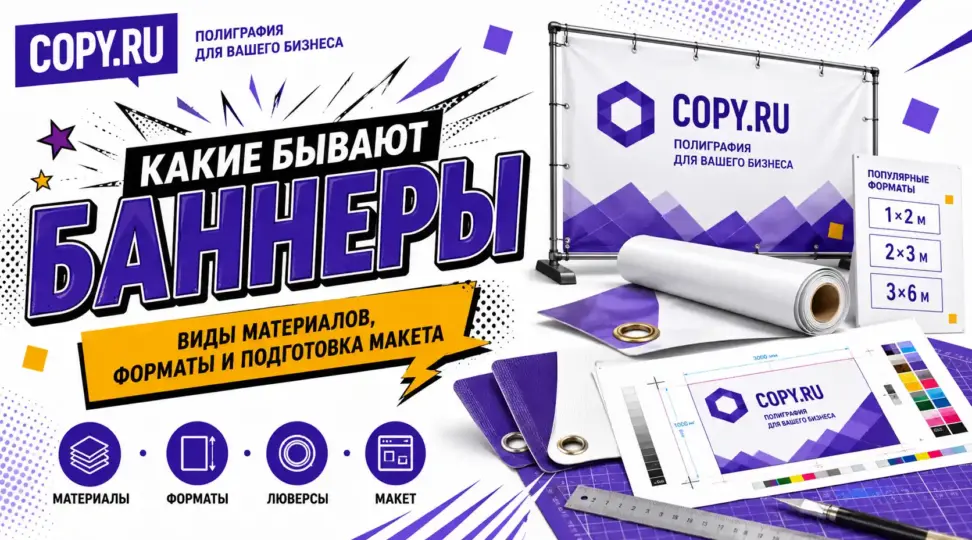 Какие бывают баннеры: виды материалов, форматы и подготовка макета - картинка
