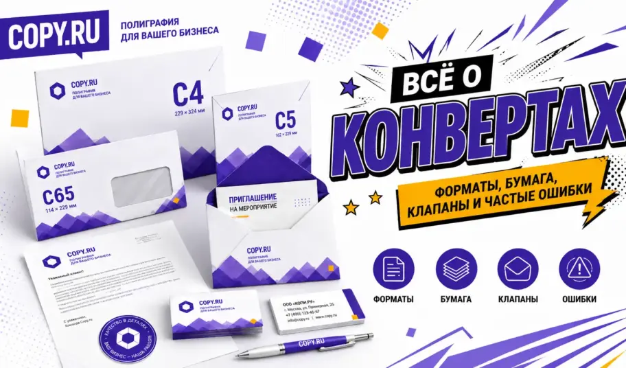Какие бывают конверты: форматы, материалы и подготовка макета к печати