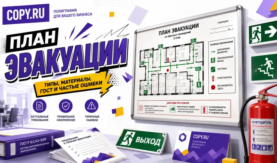 Как устроены планы эвакуации: виды, материалы и требования к оформлению