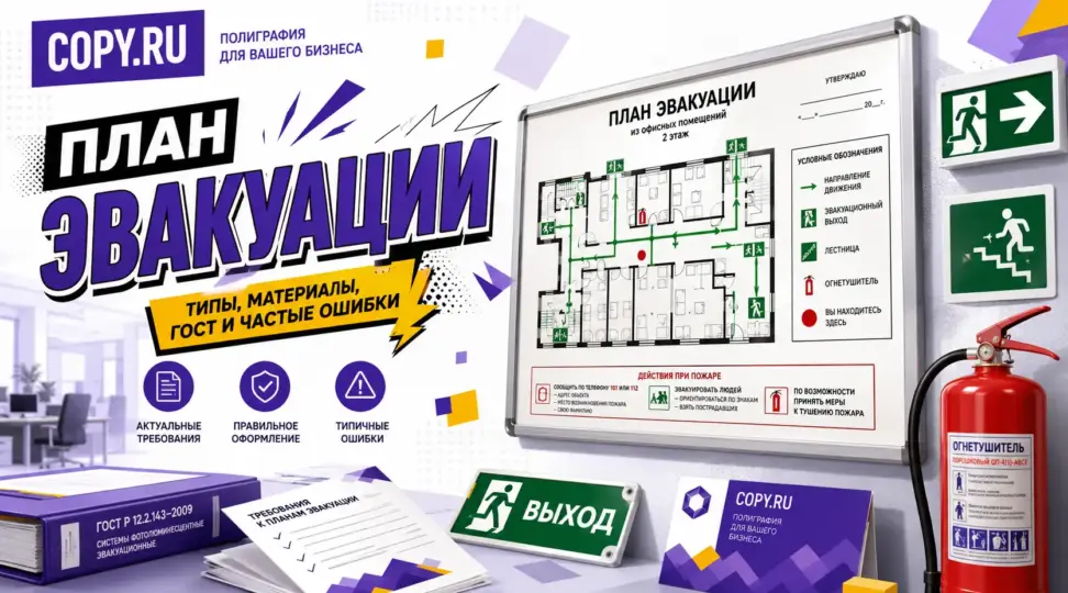 Как устроены планы эвакуации: виды, материалы и требования к оформлению - картинка