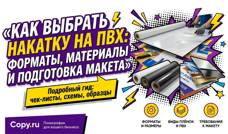 Как выбрать накатку на ПВХ: форматы, материалы и подготовка макета