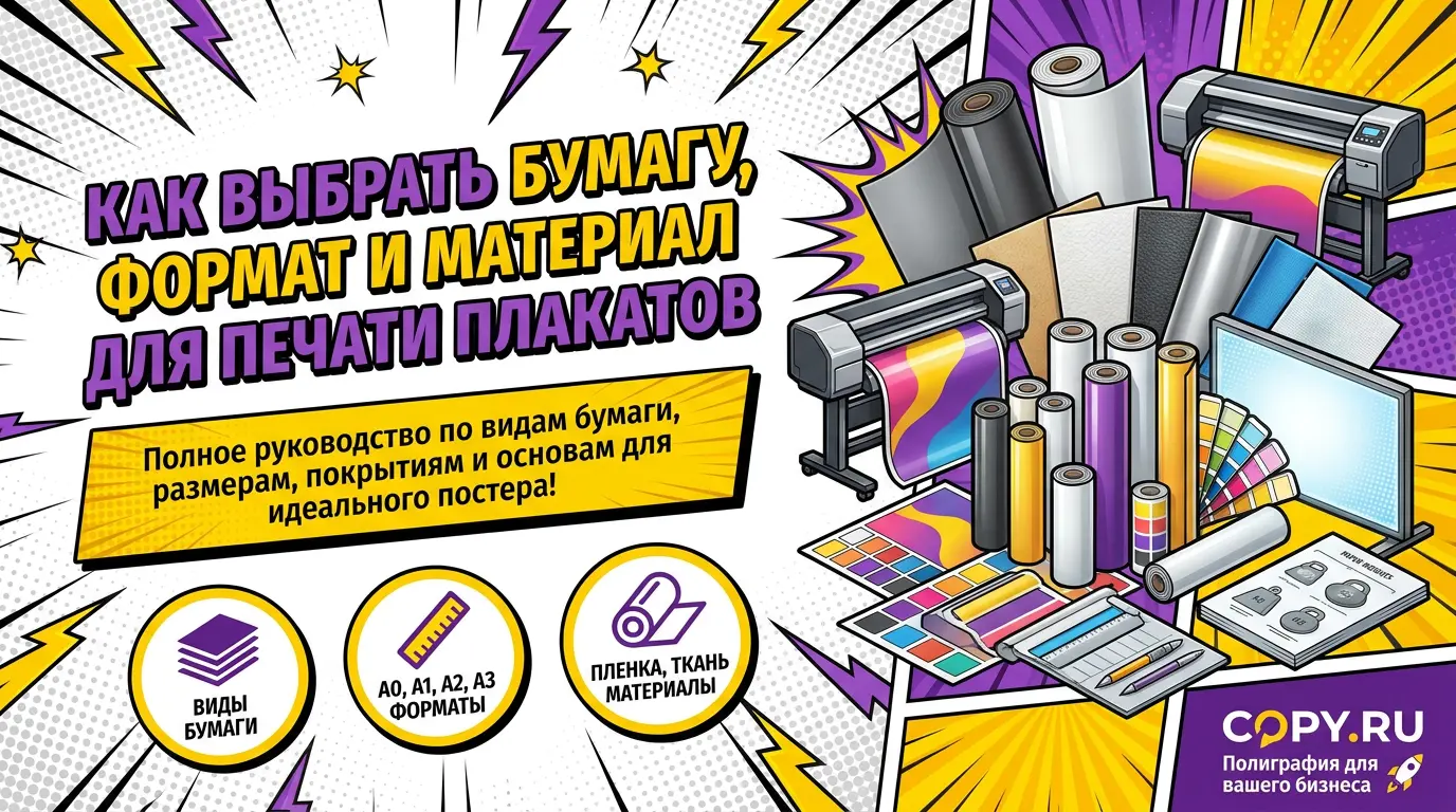 Как выбрать бумагу, формат и материал для печати плакатов