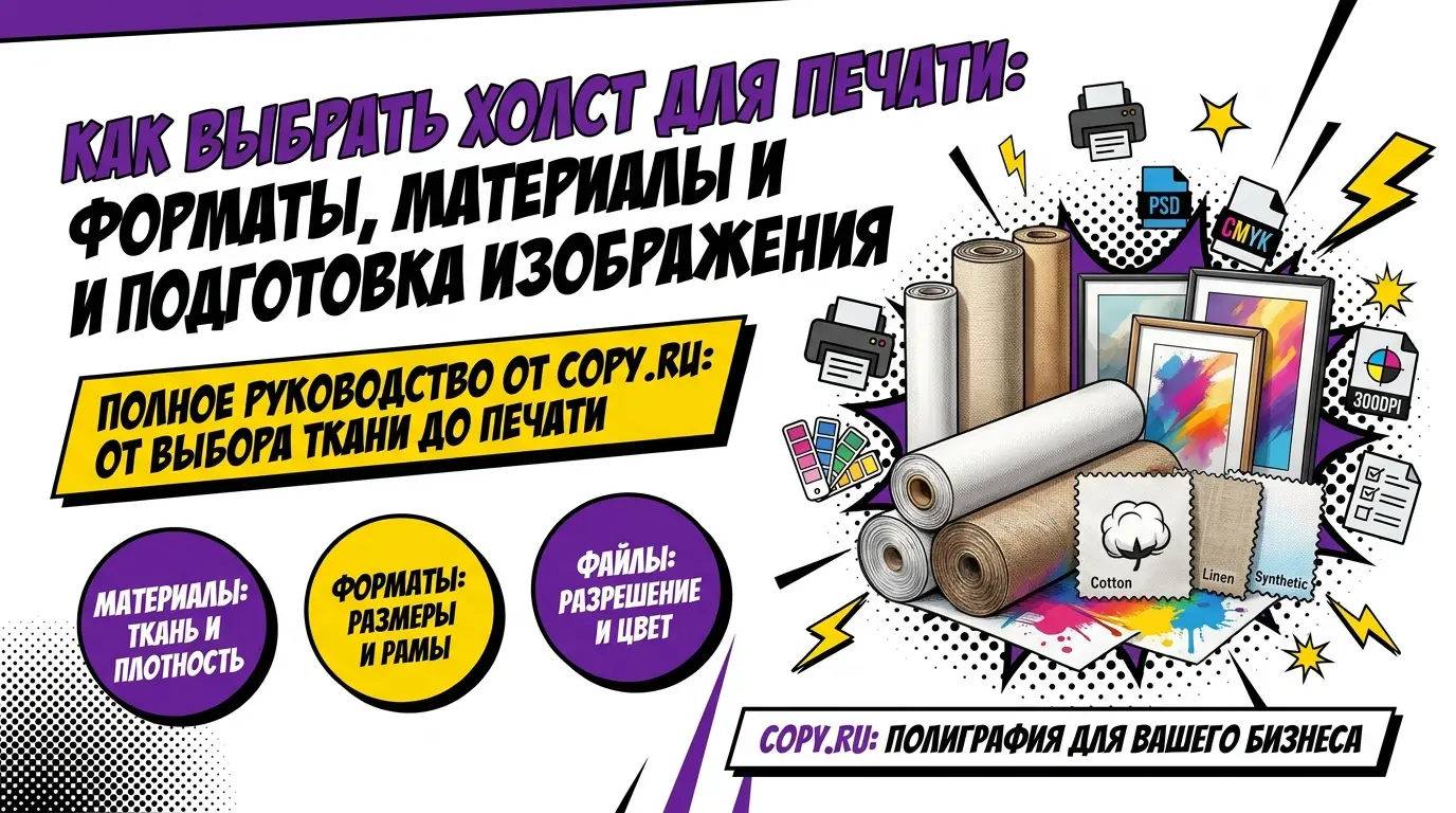 Как выбрать холст для печати: форматы, материалы и подготовка изображения