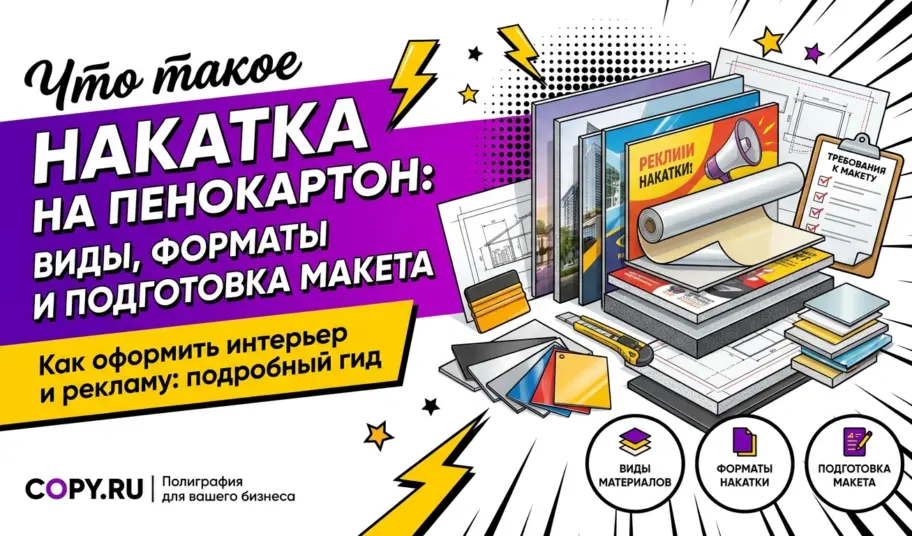 Что такое накатка на пенокартон: виды, форматы и подготовка макета