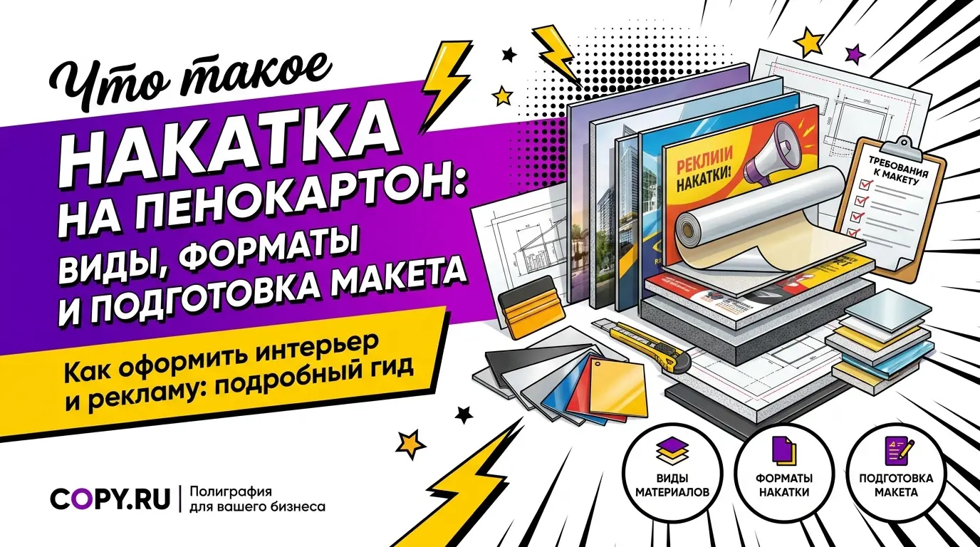 Что такое накатка на пенокартон: виды, форматы и подготовка макета