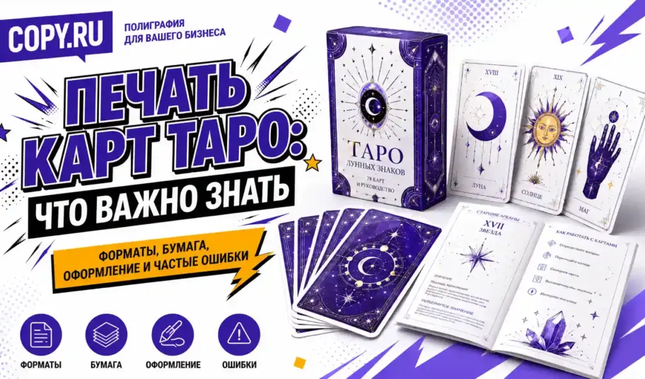 Как напечатать карты Таро: материалы, форматы и подготовка макета