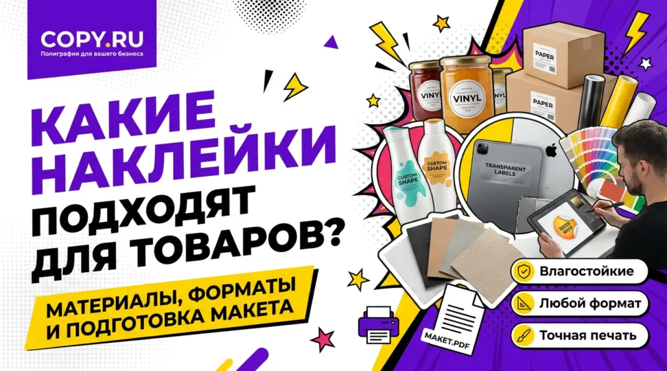 Какие наклейки подходят для товаров: материалы, форматы и подготовка макета - картинка