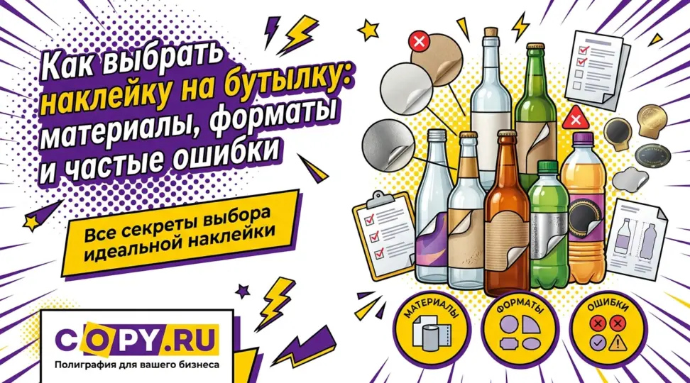 Как выбрать наклейку на бутылку: материалы, форматы и частые ошибки - картинка