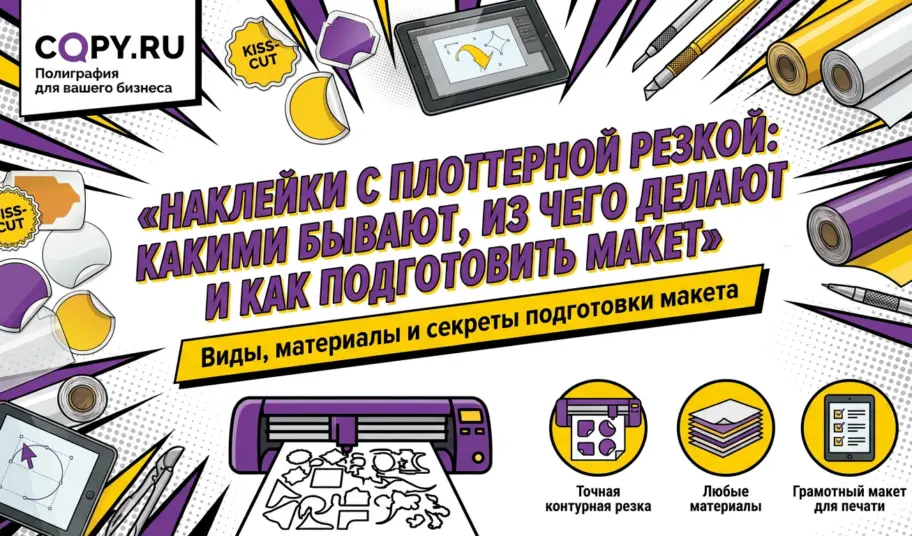 Наклейки с плоттерной резкой: какими бывают, из чего делают и как подготовить макет