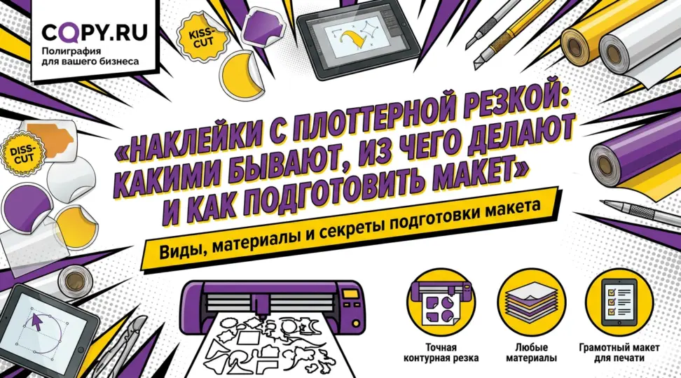 Наклейки с плоттерной резкой: какими бывают, из чего делают и как подготовить макет - картинка