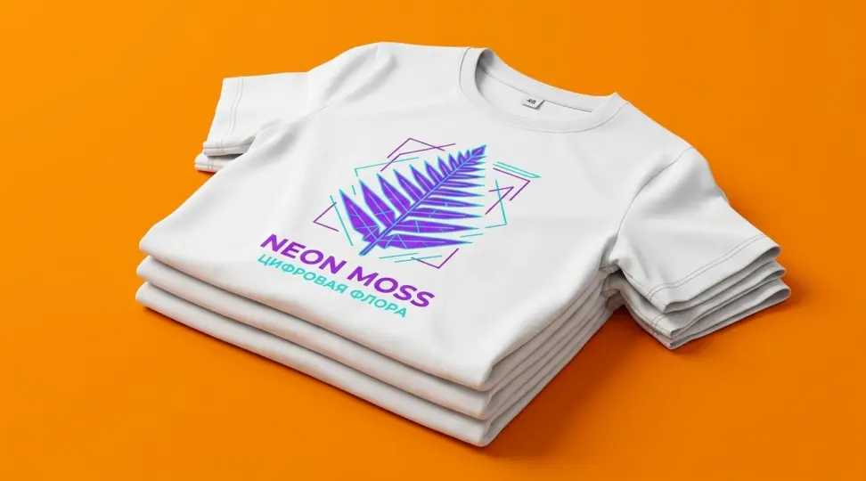Футболки для бренда киберпанк-флористики NEON MOSS - картинка 1