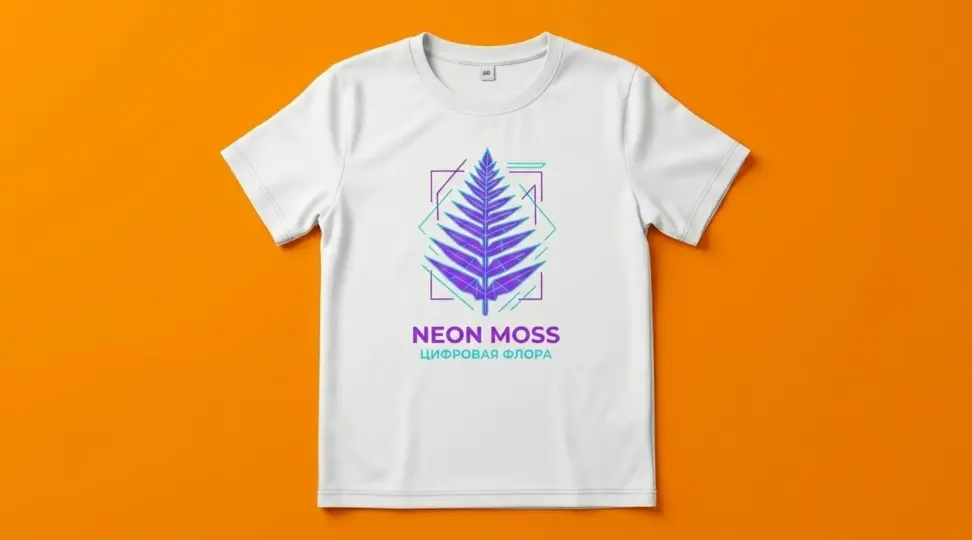Футболки для бренда киберпанк-флористики NEON MOSS - картинка 2