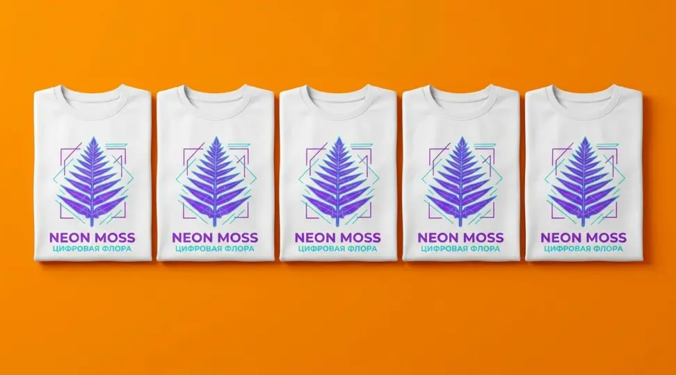 Футболки для бренда киберпанк-флористики NEON MOSS - картинка 4