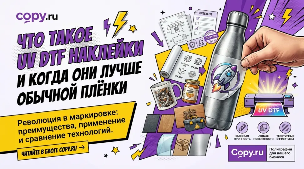 Что такое UV DTF наклейки и когда они лучше обычной плёнки - картинка