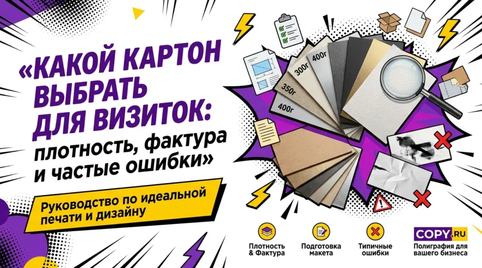 Какой картон выбрать для визиток: плотность, фактура и частые ошибки - картинка