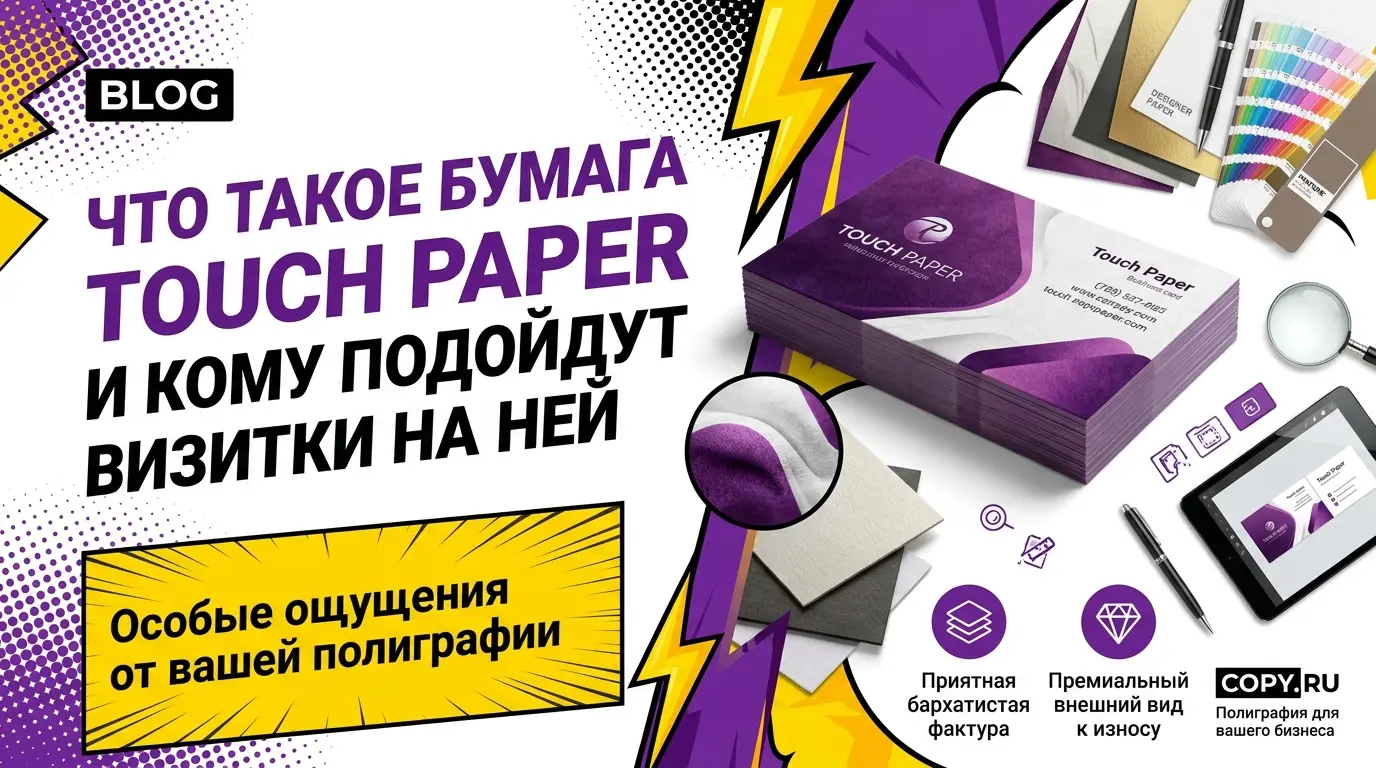 Что такое бумага Touch Paper и кому подойдут визитки на ней
