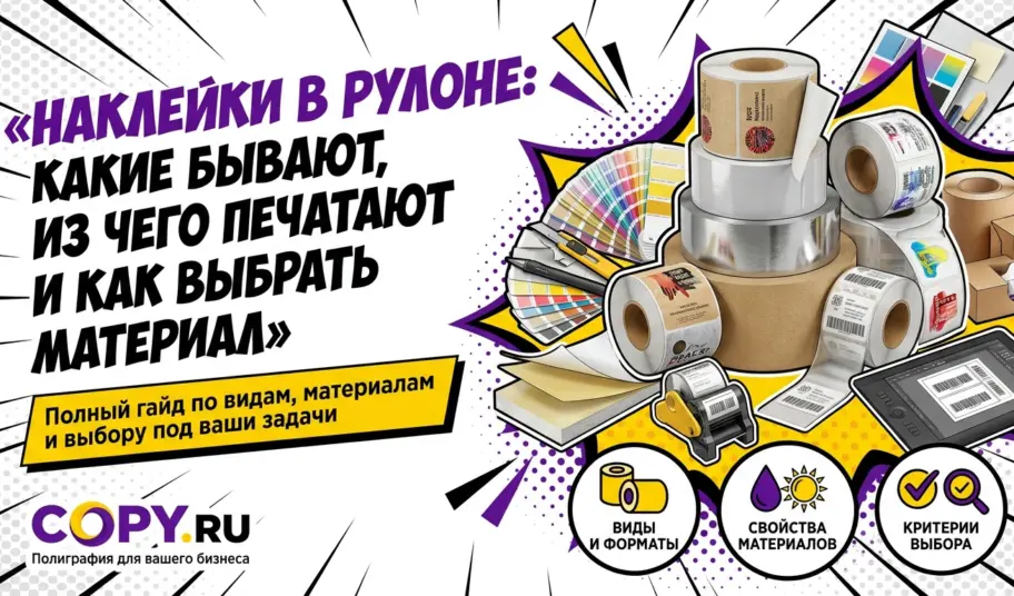 Наклейки в рулоне: какие бывают, из чего печатают и как выбрать материал