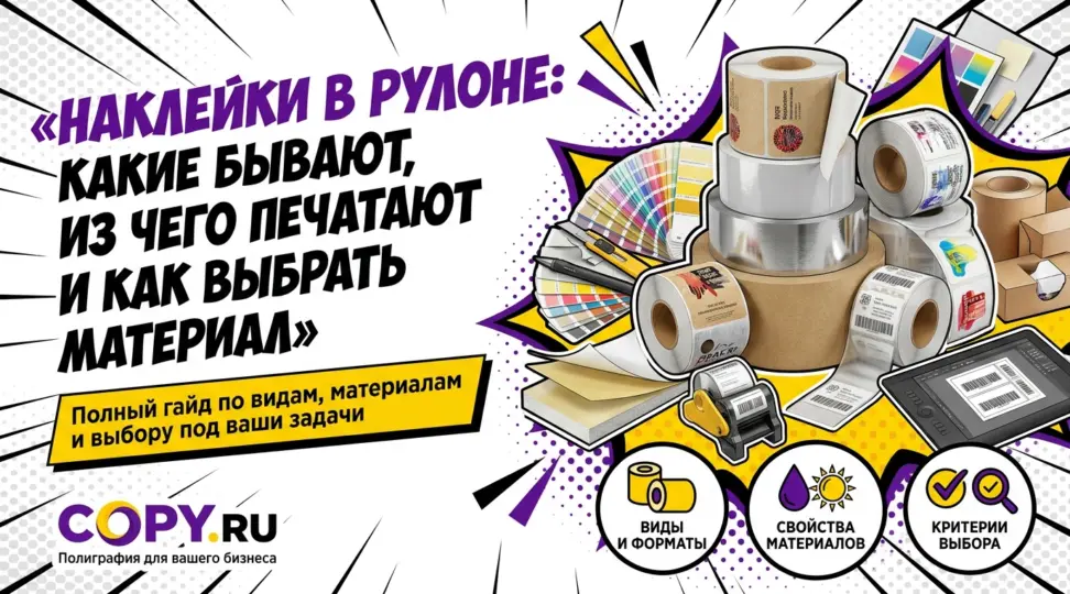 Наклейки в рулоне: какие бывают, из чего печатают и как выбрать материал - картинка