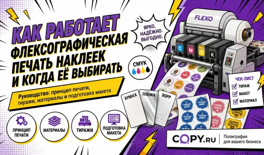 Как работает флексографическая печать наклеек и когда её выбирать