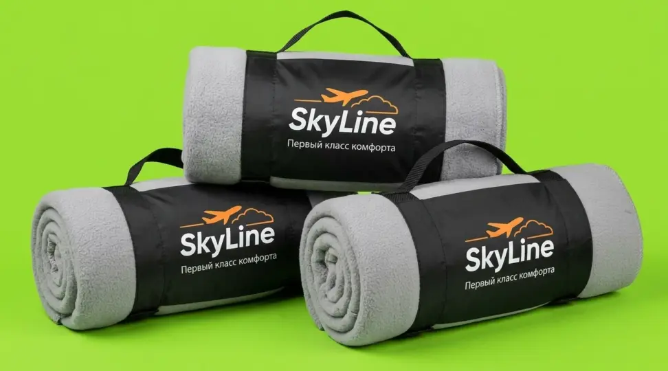 Пледы в чехлах для авиакомпании SkyLine - картинка 1