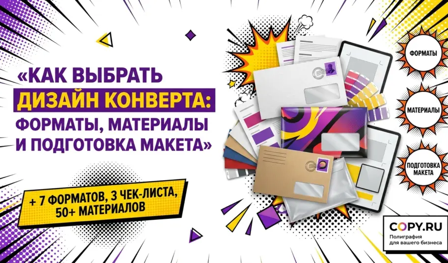 Как выбрать дизайн конверта: форматы, материалы и подготовка макета