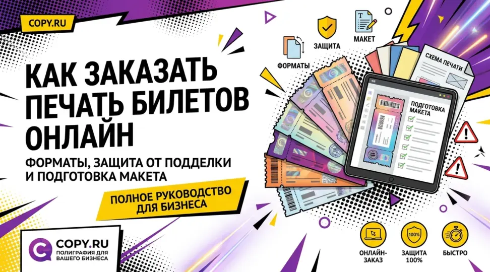 Как заказать печать билетов онлайн: форматы, защита от подделки и подготовка макета - картинка