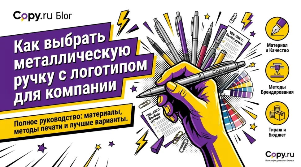 Как выбрать металлическую ручку с логотипом для компании - картинка
