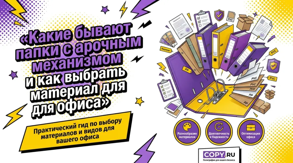 Какие бывают папки с арочным механизмом и как выбрать материал для офиса - картинка