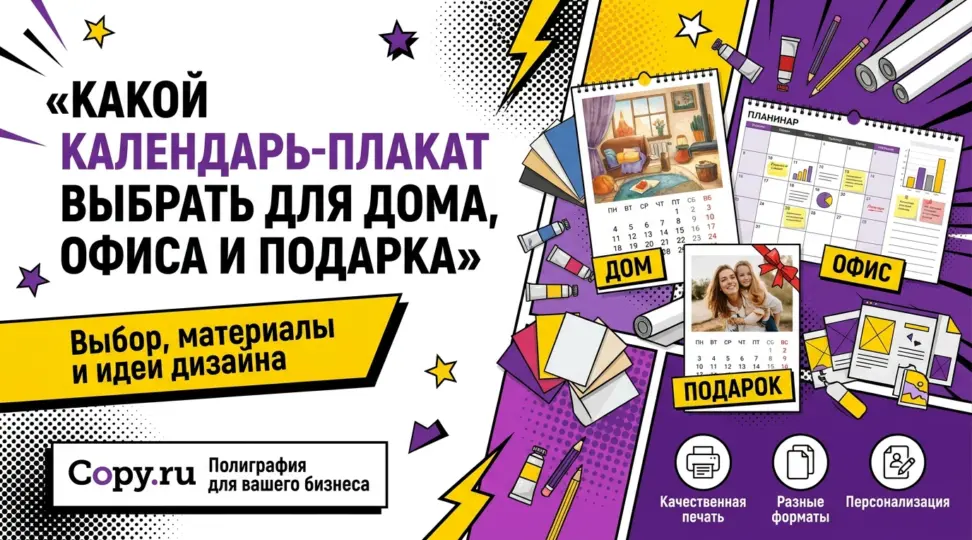 Какой календарь-плакат выбрать для дома, офиса и подарка - картинка