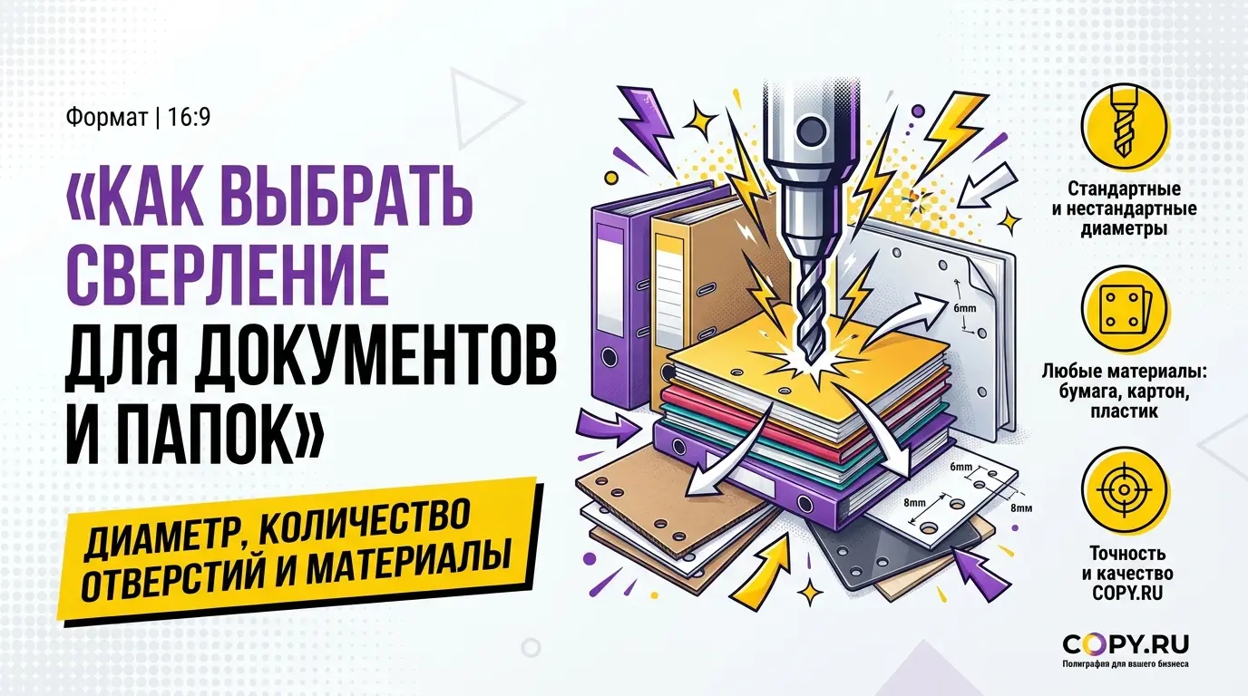 Как выбрать сверление для документов и папок: диаметр, количество отверстий и материалы