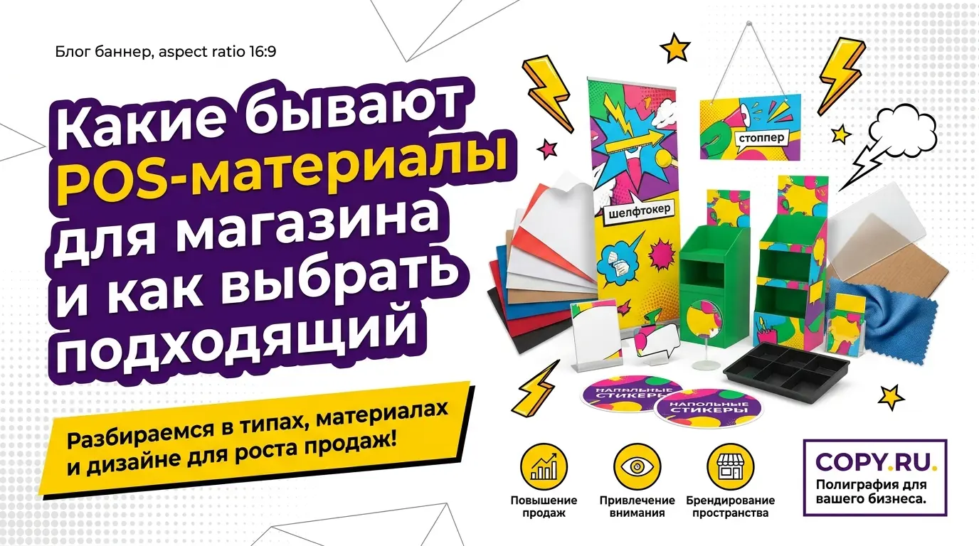 Какие бывают POS-материалы для магазина и как выбрать подходящий