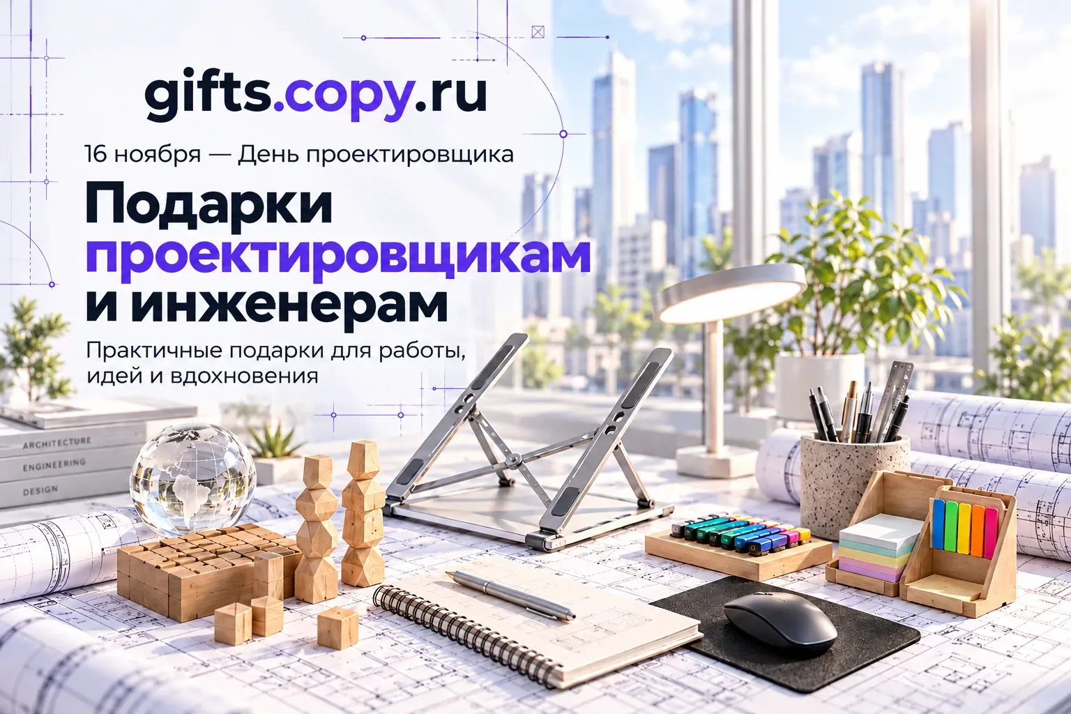 Подарки для архитекторов, инженеров и проектировщиков от gifts.copy.ru