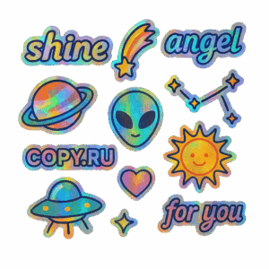 Печать стикерпаков на голографической пленке в Copy.ru