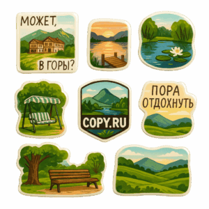 Печать стикерпаков с 3D лаком в Copy.ru