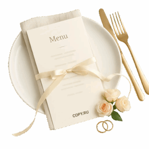 Свадебное меню печать в Copy.ru