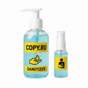 Печать наклеек для антисептиков в Copy.ru