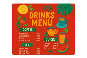 Полиграфия для ресторанов в Copy.ru