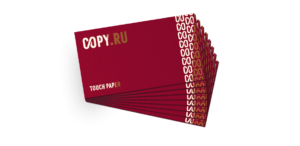 Визитки на бумаге Touch Paper в Copy.ru